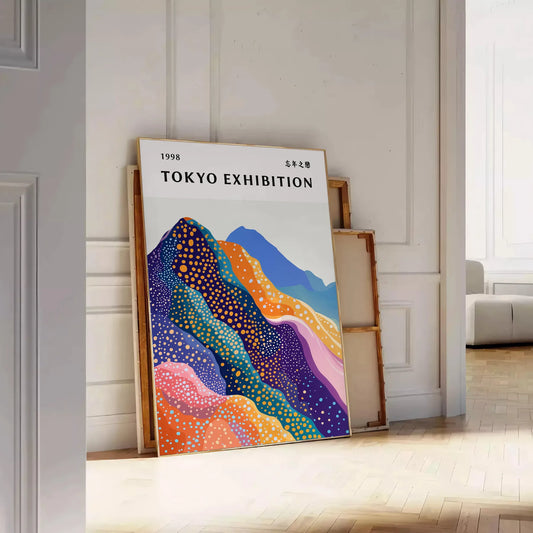 captivating Fuji Yayoi Kusama 11 poster serene hues blue white artistic masterpiece space art lovers collectors A4 cm A0 dimensions